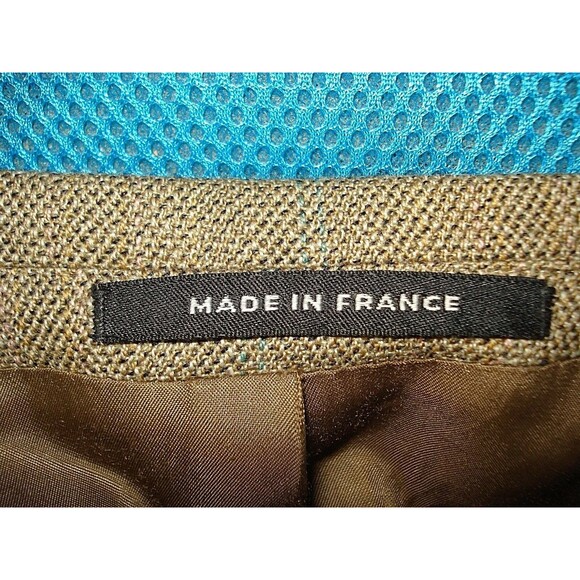 Yves Saint Laurent Mens 44 Tan Wool Silk Lined Dress Jacket Coat Size 44 - Picture 7 of 8